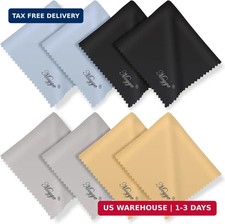 8 PCS Eyeglass Microfiber Cleaning Cloth for Glasses, 6 x7 in Cleaner Premium