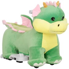 Qaba 6V Kids Ride on Horse, Battery Powered Ride on Toy, Triceratops Shaped Elec