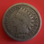 1863 Copper Nickel Indian Head Cent Civil War Coin VG/F 553