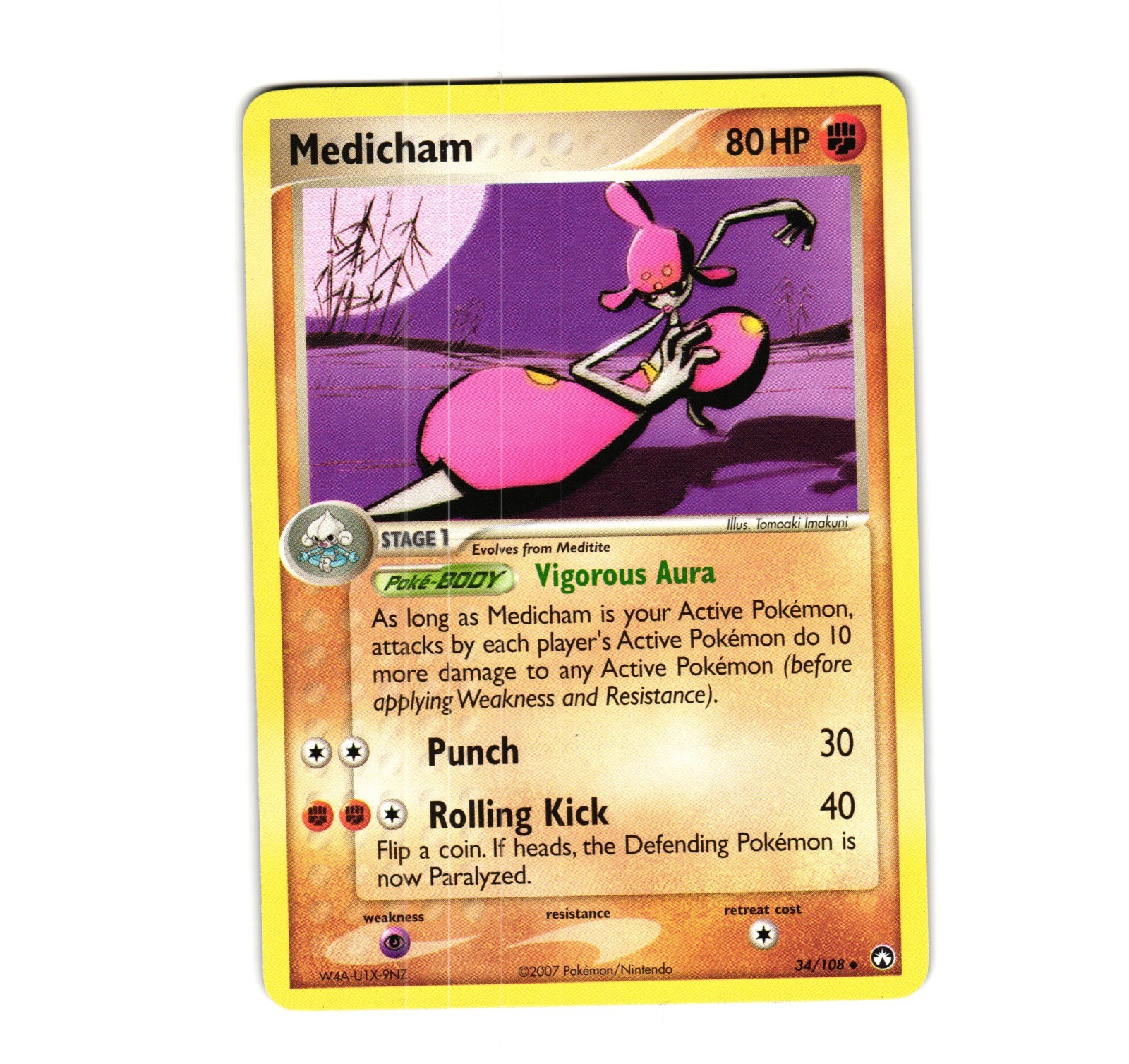 Pokemon Medicham Power Keepers 34/108 Uncommon LP