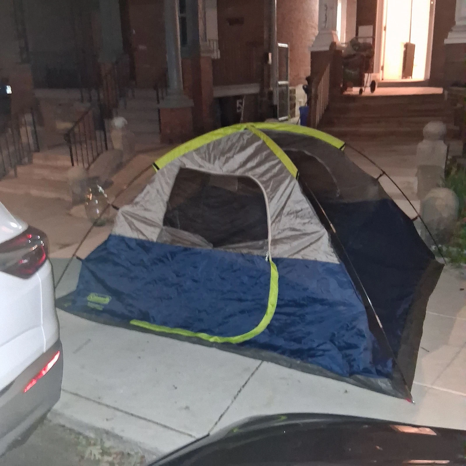 Coleman Sundome 2 Person Camping Tent Navy Blue Gray Dome Shelter