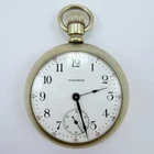Antique Waltham 15 Jewels Nickel-Silver Pocket Watch, Pre-Owned, Runs (49#169)