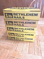Bethlehem Steel Nails 5 lbs Made in USA NOS 6 Bright Common 2"s long