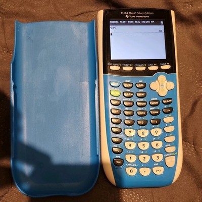 Texas Instruments TI-84 Plus Silver Edition Graphing Calculator, Blue