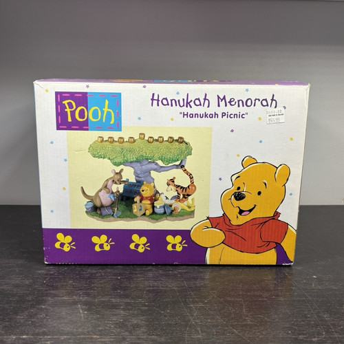 Disney Winnie the Pooh Hanukah Menorah "Hanukah Picnic" Judaism