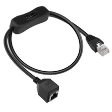 GELRHONR RJ45 Male to Female Extension Cable with 50 centimeters, Black