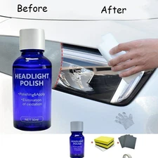 Car Ceramic Headlight Lens Restoration Repair Kit Polishing Cleaning Tools Kit