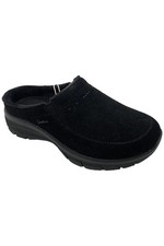 Skechers Women's Easy Going Water Repellent Stud Suede Clogs Blk