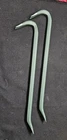 Two Vintage Mechanics Gooseneck Pry Bar Crowbars - 18” Made In USA