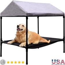 Comfortable Elevated Dog House W/ Versatile Canopy Small Medium Breeds New