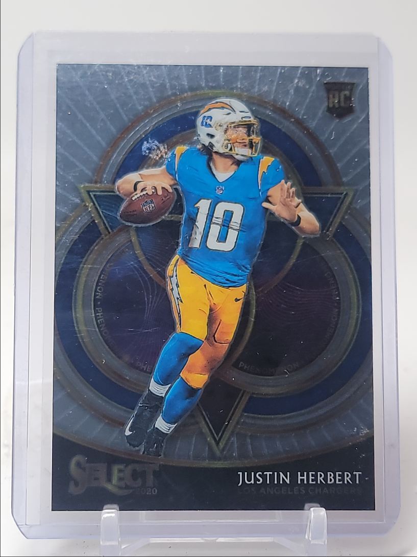 JUSTIN HERBERT 2020 SELECT FOOTBALL ROOKIE PHENOMENON CHARGERS RC Q5159