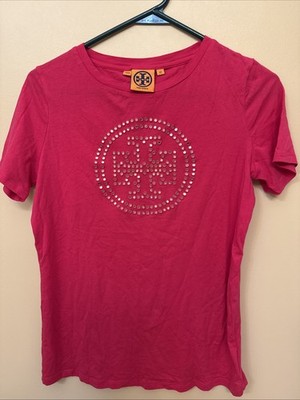 RARE TORY BURCH MIRROR EMBELLISHED TEE XS
