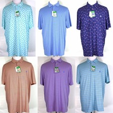 IZOD Golf Polo Shirt Short Sleeve Striped L XL 2XL 3XL