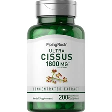 Cissus Quadrangularis | 1800mg | 200 Capsules | Non-GMO | by Piping Rock