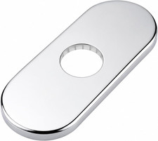 Chrome Deck Plate, 6.5 Inch Faucet Hole Cover Fit for 1 Hole or 3 Hole 4-Inch S