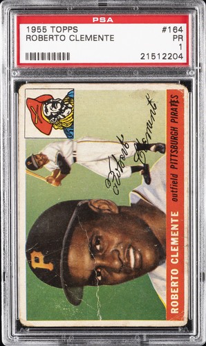 1955 TOPPS #164 ROBERTO CLEMENTE PSA 1