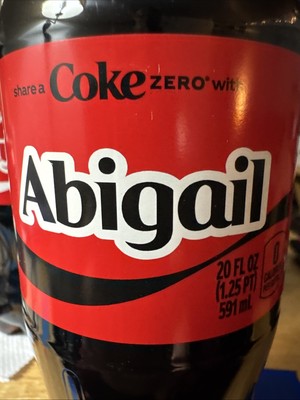 Share a Coke with Abigail 2025 Personalized Gift Coca~Cola Bottle