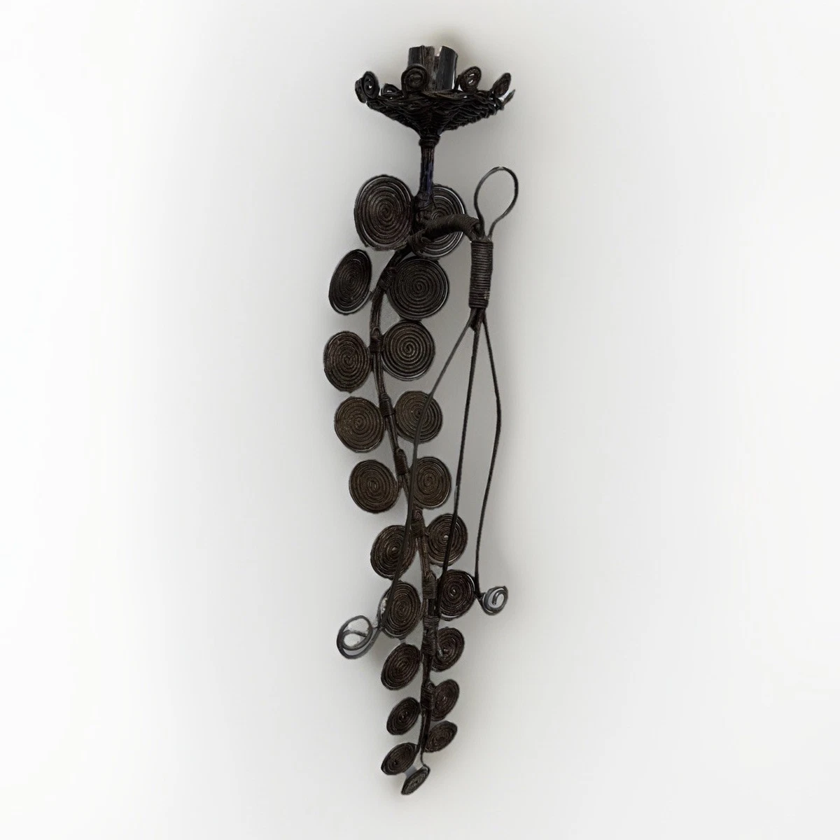Biomorphic Sculptural Metal Art Handmade Wall Sconce