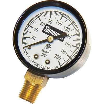 #ad Simmons 1 4 In. MPT Fitting 200 psi Pressure Gauge 1306 Simmons 1306 $12.35