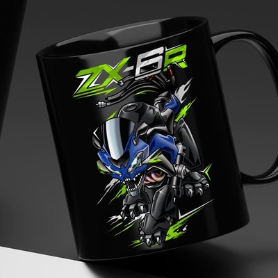 Coffee Mug for Kawasaki ZX6R 2019-2023 Wolf Motorcycle Riders, Bikers Gift