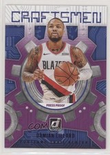 2021-22 Panini Donruss Craftsmen Press Proof Purple Damian Lillard #9 0a6