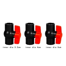 PVC Ball Valve Slip Fitting Aquarium Plumbing Pipe Leakproof T Handle Valve