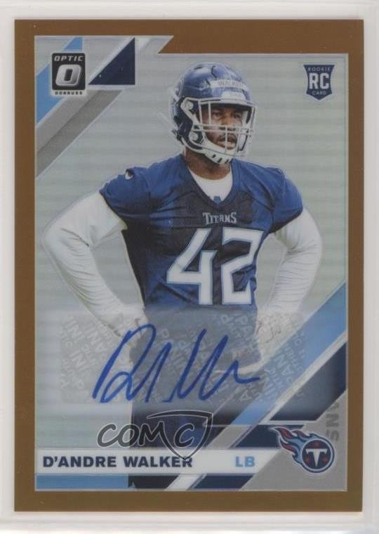 2019 Panini Donruss Optic Rookies Bronze Prizm D'Andre Walker Rookie Auto RC 0d2