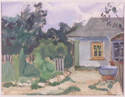 Anatoli Dovzhenko (1932-1991) ''Dacha'', Oil Painting, 1964 (1)