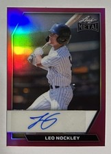 2026 LEAF METAL BASEBALL LEO NOCKLEY #1/6 PINK PRISMATIC AUTO