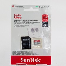 SanDisk Ultra 256GB microSDXC Memory Card With Adapter UHS-I Class 10