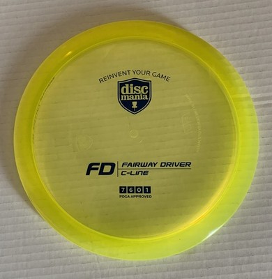 Disc Mania Yellow C-Line FD Fairway Driver 173 Grams