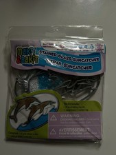 New Makit  Bakit by Colorbok stained glass suncatcher kit-dolphins