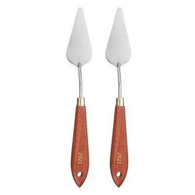 2 Palettenmesser Edelstahl, Tränenklinge 2,76''x1,3''