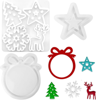 3 StüCk Silikonformen GießFormen Weihnachten, DIY Silikonform Weihnachten Schnee