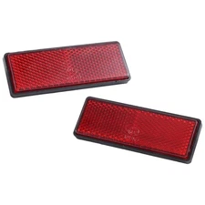 rectangle red Reflectors Universal For Motorcycles ATV Bikes Dirt Bikes Q1D2