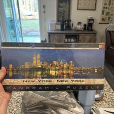 NEW SEALED New York City 2000 Twin Towers Panoramic Puzzle 765 Pc 38x11