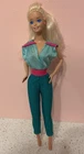 VINTAGE MATTEL SUPERSTAR BARBIE DOLL & FASHION COLLECTIBLES TEAL JUMPSUIT #1902