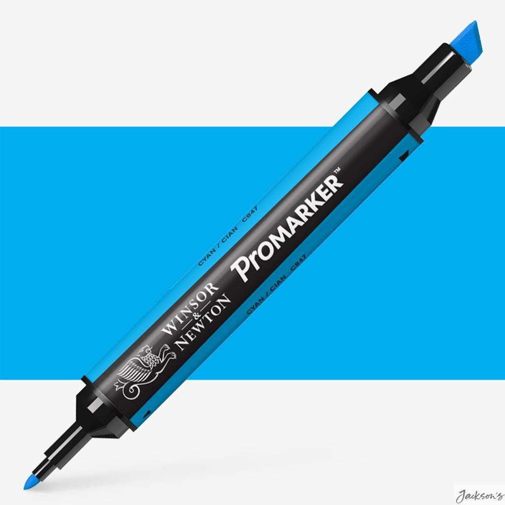 Winsor & Newton ProMarker Alcohol Marker Cyan C847 For Illustration And Design