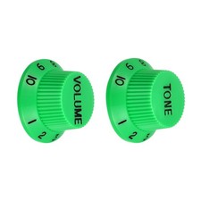 2Set 2Volume 2Tone Speed Control Knob Green for Guitar