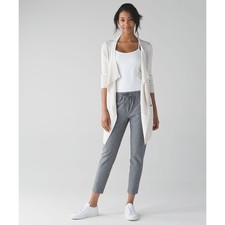 Lululemon Women's 8 Heathered Slate Jet Crop Slim Fit Athleisure Pants J21-7