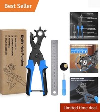Professional Leather Hole Punch Set with 6 Sizes for Perfect Crafting Projects