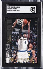 1993 UD SE ELECTRIC GOLD #4 CHRIS WEBBER ROOKIE RC SGC 8