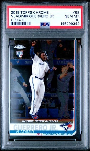 2019 Vladimir Guerrero Jr. Topps Chrome #58 Update Blue Jays PSA 10 GEM MT