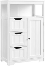 Mobile Da Bagno Armadietto Da Terra Mobiletto Con Cassetto E Ripiano Regolabile 