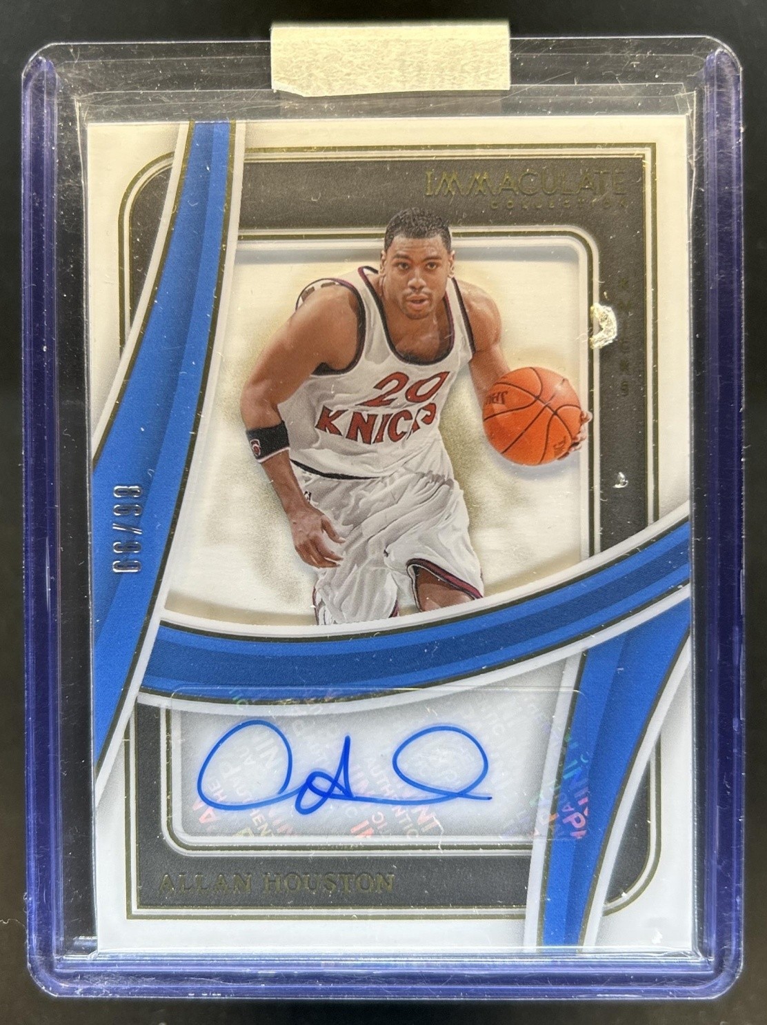 2023-24 Panini Immaculate Allan Houston Shadowbox Signatures Auto #/99 Knicks