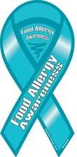 Food Allergy Awareness Prevention Ribbon Vinyl Decal Sticker Choose Size