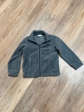 Columbia Mountain Charcoal Grey Full Zip Fleece Jacket Coat Youth Kids XXS