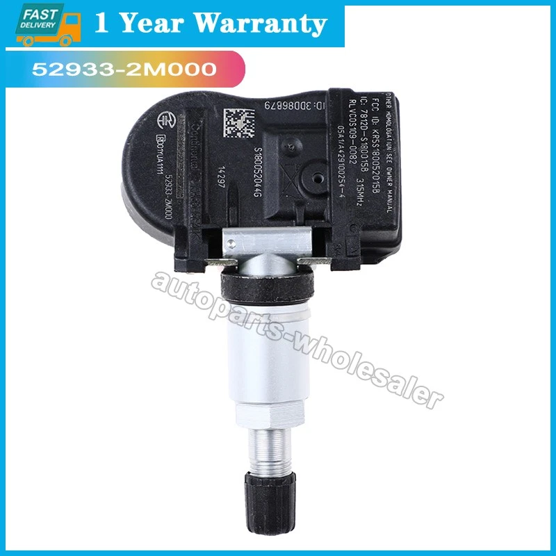 Juego 4 sensores de neumáticos 52933-2M000 TPMS para Kia Forte Optima Sorento Soul 2010-2013 Foto 2 de 4