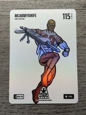 2025 Battle Arena McArmyknife Christian McCaffrey BLBF-259 Blizzard Foil Steel