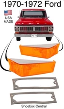 1970 1971 1972 Ford Pickup Truck Park Parking Light Turn Signal Lens Kit US MADE